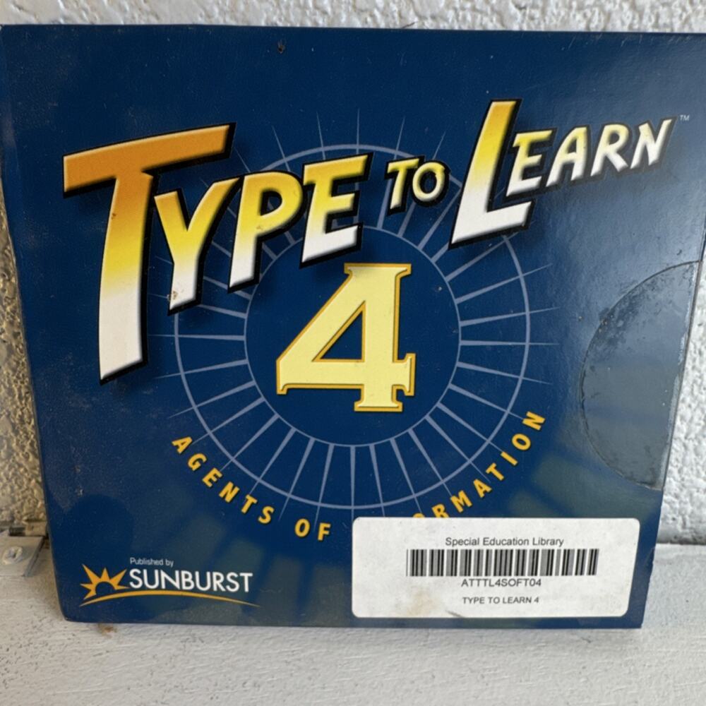(8004) Sunburst Type to Learn 4 Agents of Info Typing K-12 Educational Software